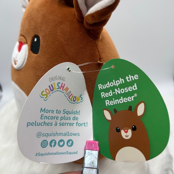 Squishmallows Rudolph the Red Nosed Reindeer Plush Toy 8 Inch Brand New Holiday - Picture 4 of 12